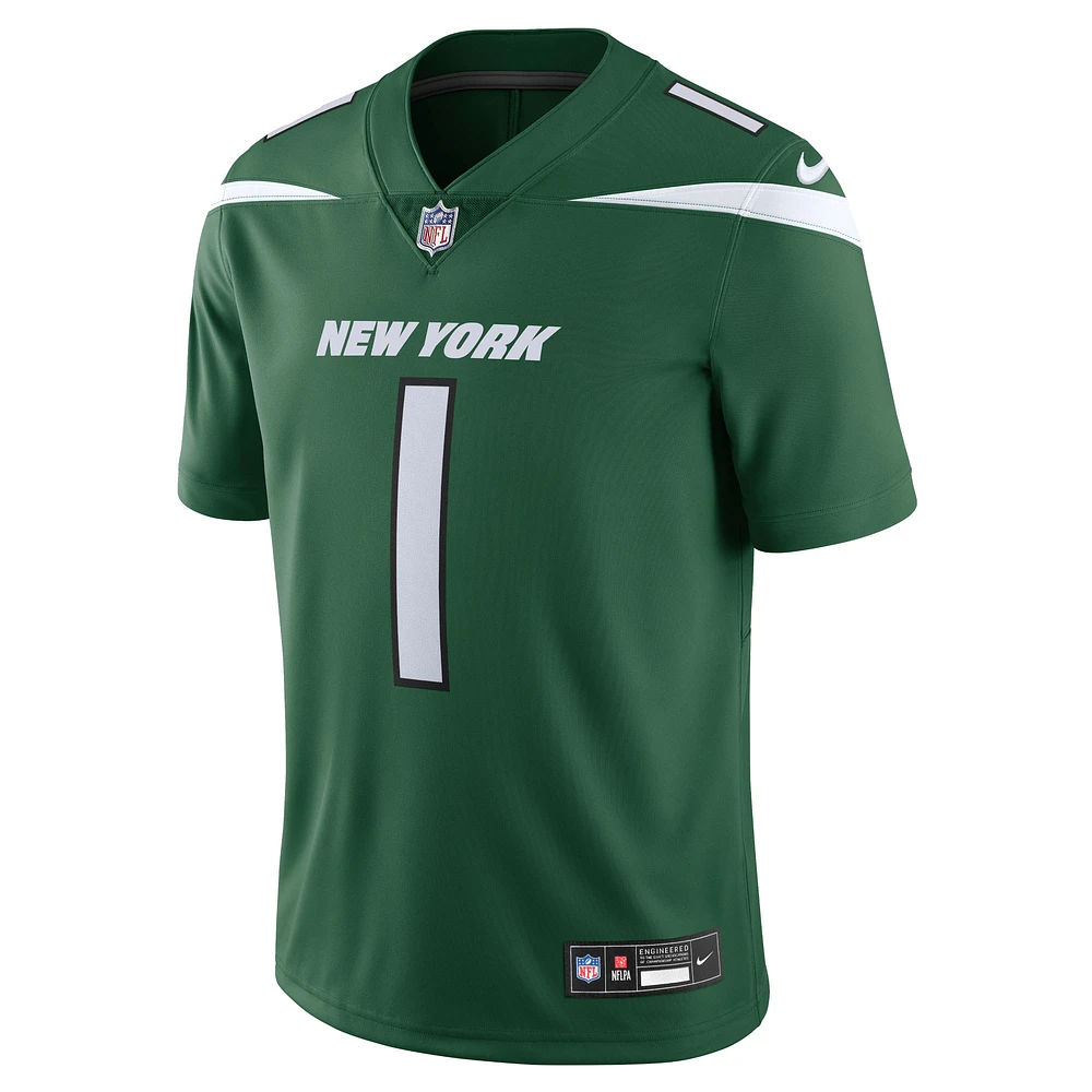 Men's Nike Ahmad Sauce Gardner Gotham Green New York Jets Vapor Untouchable Limited Jersey