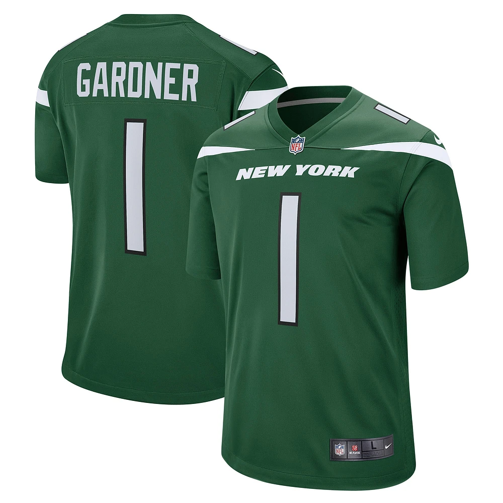 Maillot de match joueur Nike Ahmad Sauce Gardner vert New York Jets pour hommes