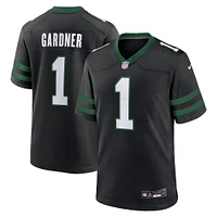 Maillot de jeu alternatif Nike Ahmad Sauce Gardner Legacy pour hommes, noir, New York Jets