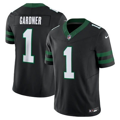 Men's Nike Ahmad Sauce Gardner Legacy Black New York Jets Alternate Vapor F.U.S.E. Limited Jersey