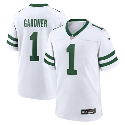 Maillot de match Nike Ahmad Sauce Gardner Legacy pour hommes, blanc, New York Jets