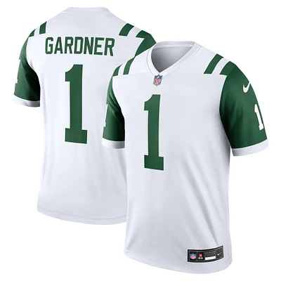 Maillot Nike Ahmad Sauce Gardner blanc pour homme des New York Jets, légende alternative