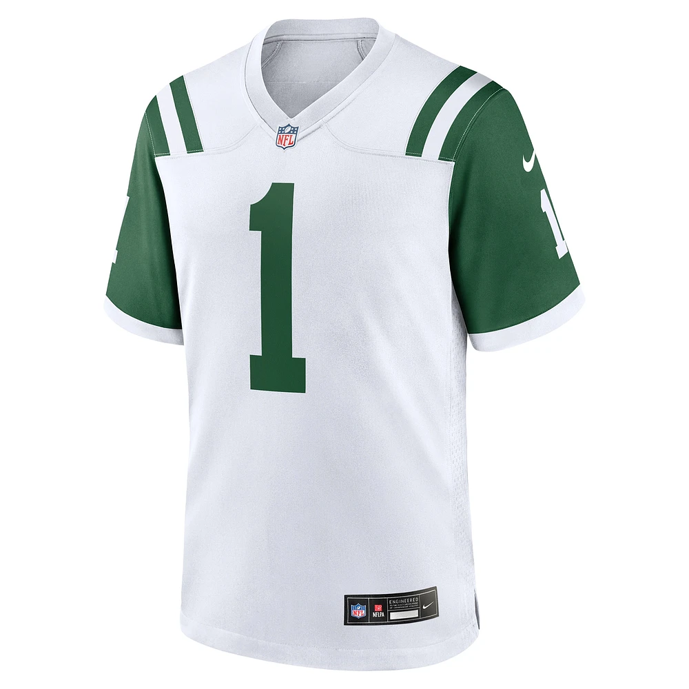 Maillot Nike Ahmad Sauce Gardner pour homme, blanc, New York Jets, jeu alternatif classique