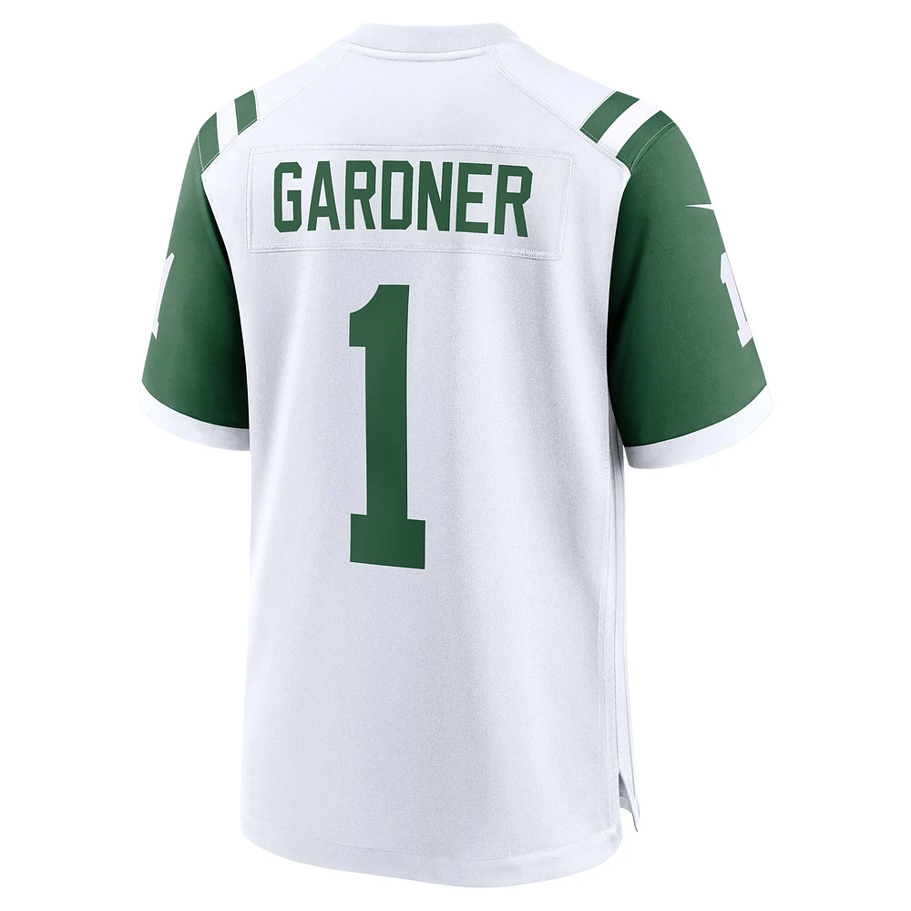 Maillot Nike Ahmad Sauce Gardner pour homme, blanc, New York Jets, jeu alternatif classique