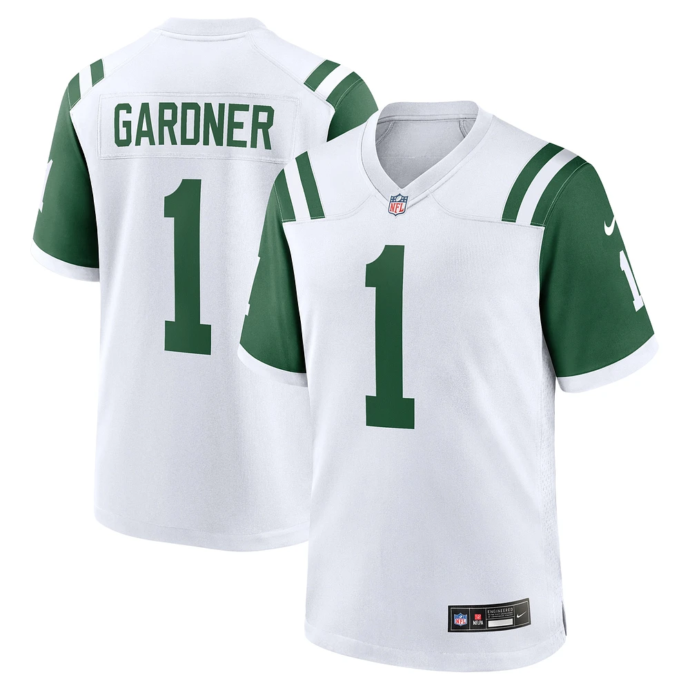 Maillot Nike Ahmad Sauce Gardner pour homme, blanc, New York Jets, jeu alternatif classique