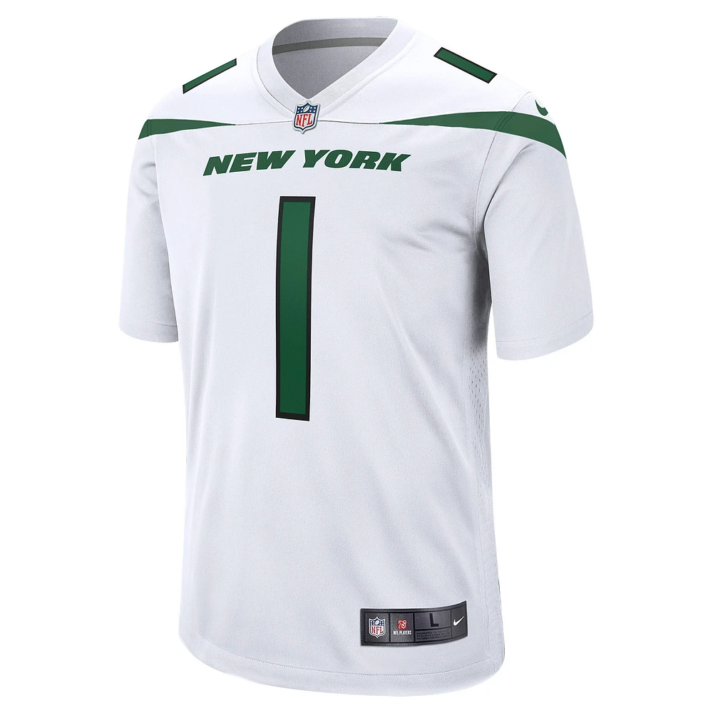 Maillot de jeu Nike Ahmad Sauce Gardner pour homme des New York Jets, blanc