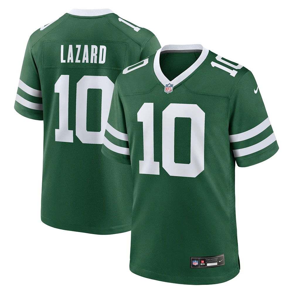 Maillot de jeu d'équipe Nike Allen Lazard Legacy Green New York Jets pour homme