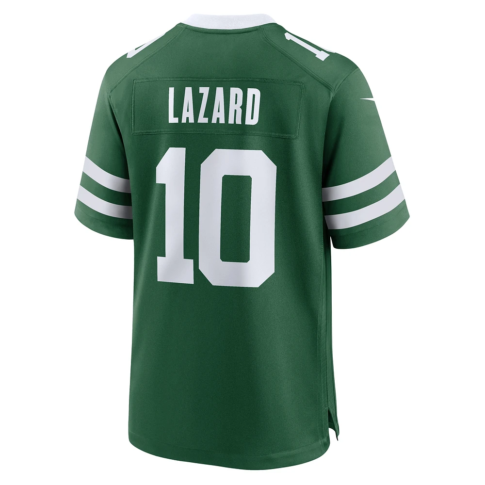 Maillot de jeu d'équipe Nike Allen Lazard Legacy Green New York Jets pour homme