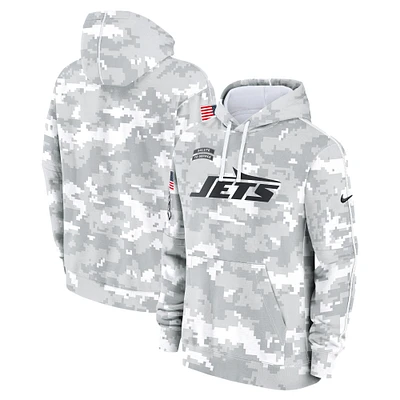 Sweat à capuche en polaire Nike Arctic Camo New York Jets 2024 Salute to Service Club pour homme