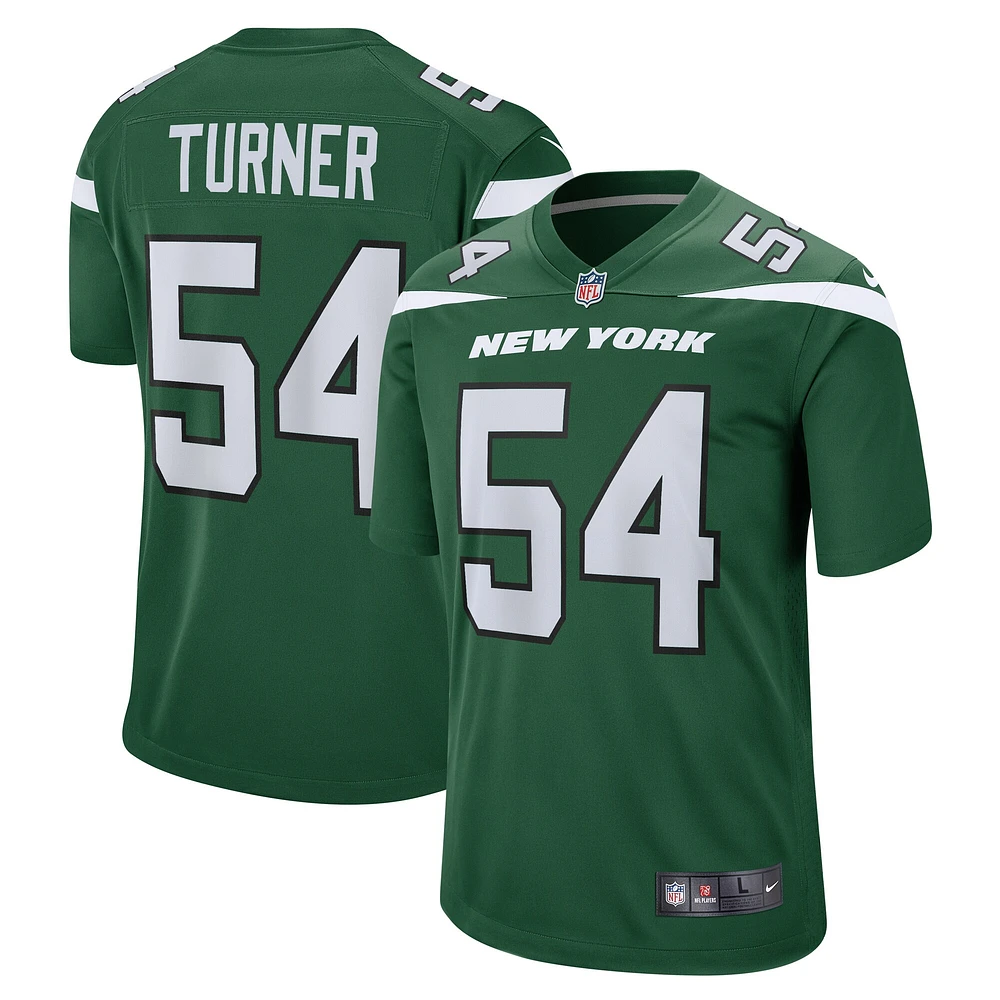 Maillot de match Nike Billy Turner Gotham Green New York Jets pour homme