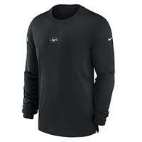 T-shirt à manches longues Nike New York Jets 2023 Sideline Performance pour homme, noir