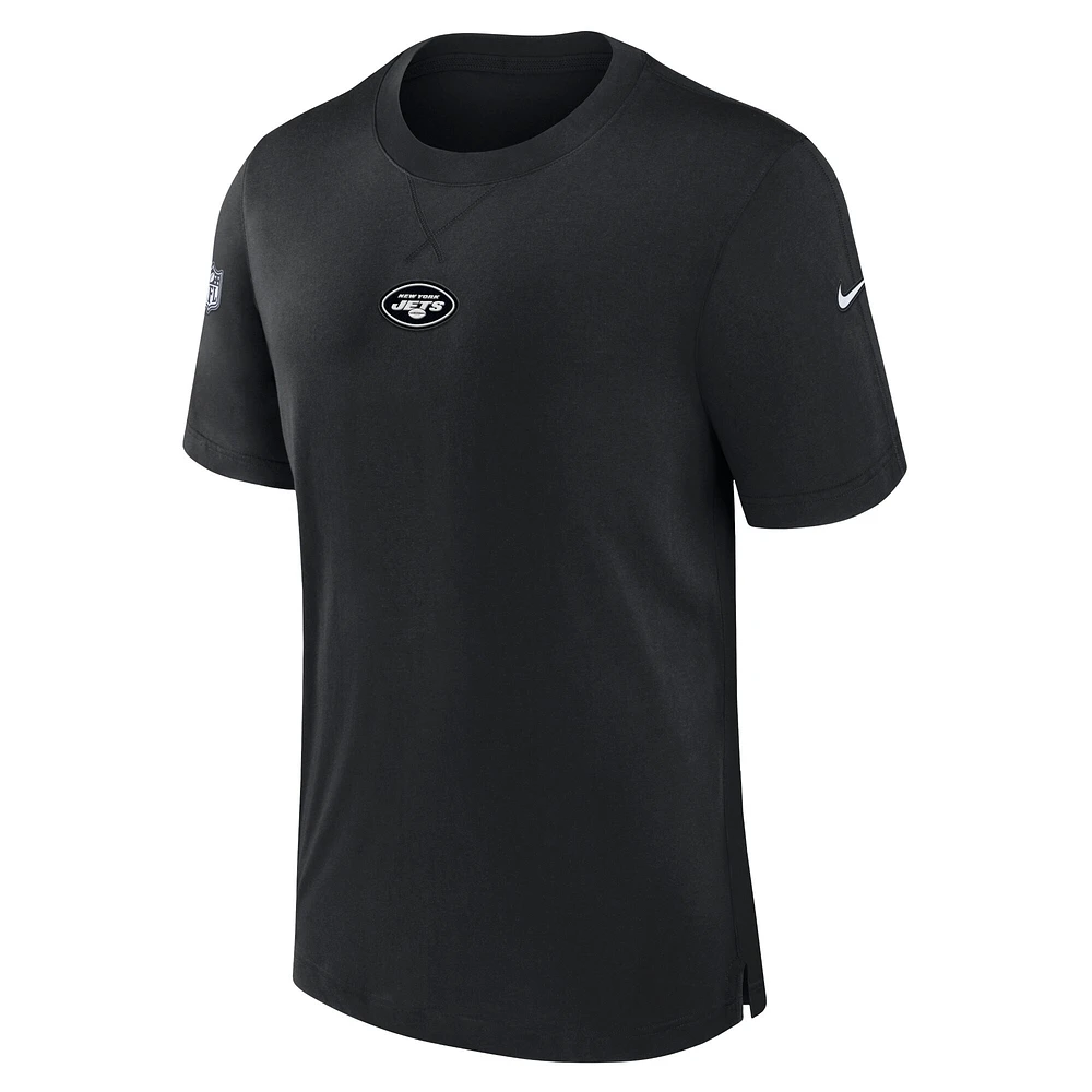 T-shirt Nike noir New York Jets 2023 Sideline Performance pour homme