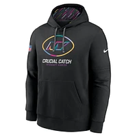 Men's Nike Black New York Jets 2024 NFL Crucial Catch Club Pullover Hoodie