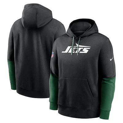 Sweat à capuche Nike noir New York Jets 2024 Sideline Club pour homme