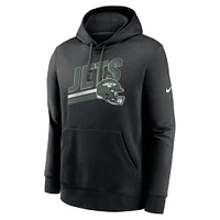 Sweat à capuche en polaire Nike New York Jets Club pour homme, noir
