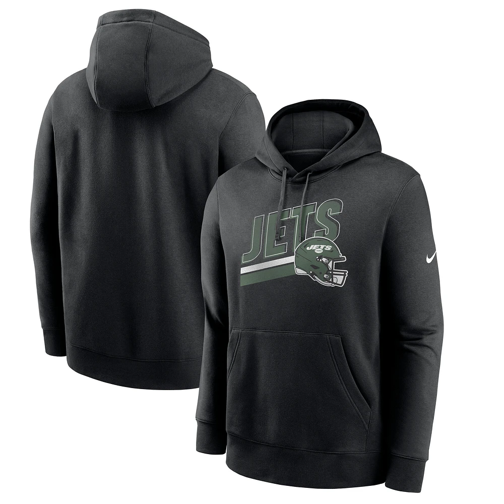 Sweat à capuche en polaire Nike New York Jets Club pour homme, noir