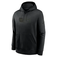 Men's Nike Black New York Jets Edge French Terry Club Pullover Hoodie