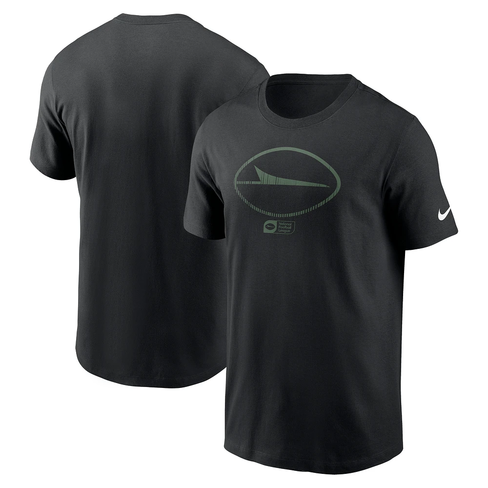 Men's Nike Black New York Jets Faded Essential T-Shirt