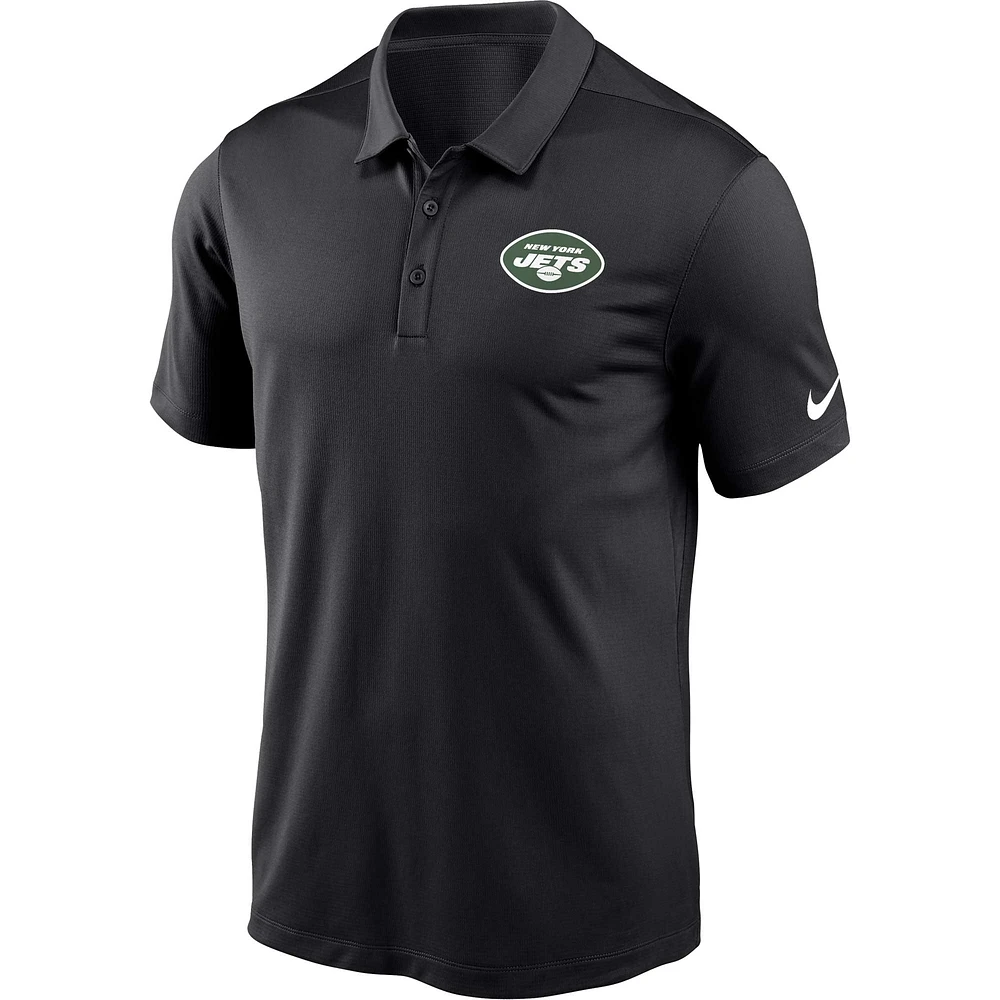 Men's Nike Black New York Jets Franchise Logo Performance Polo