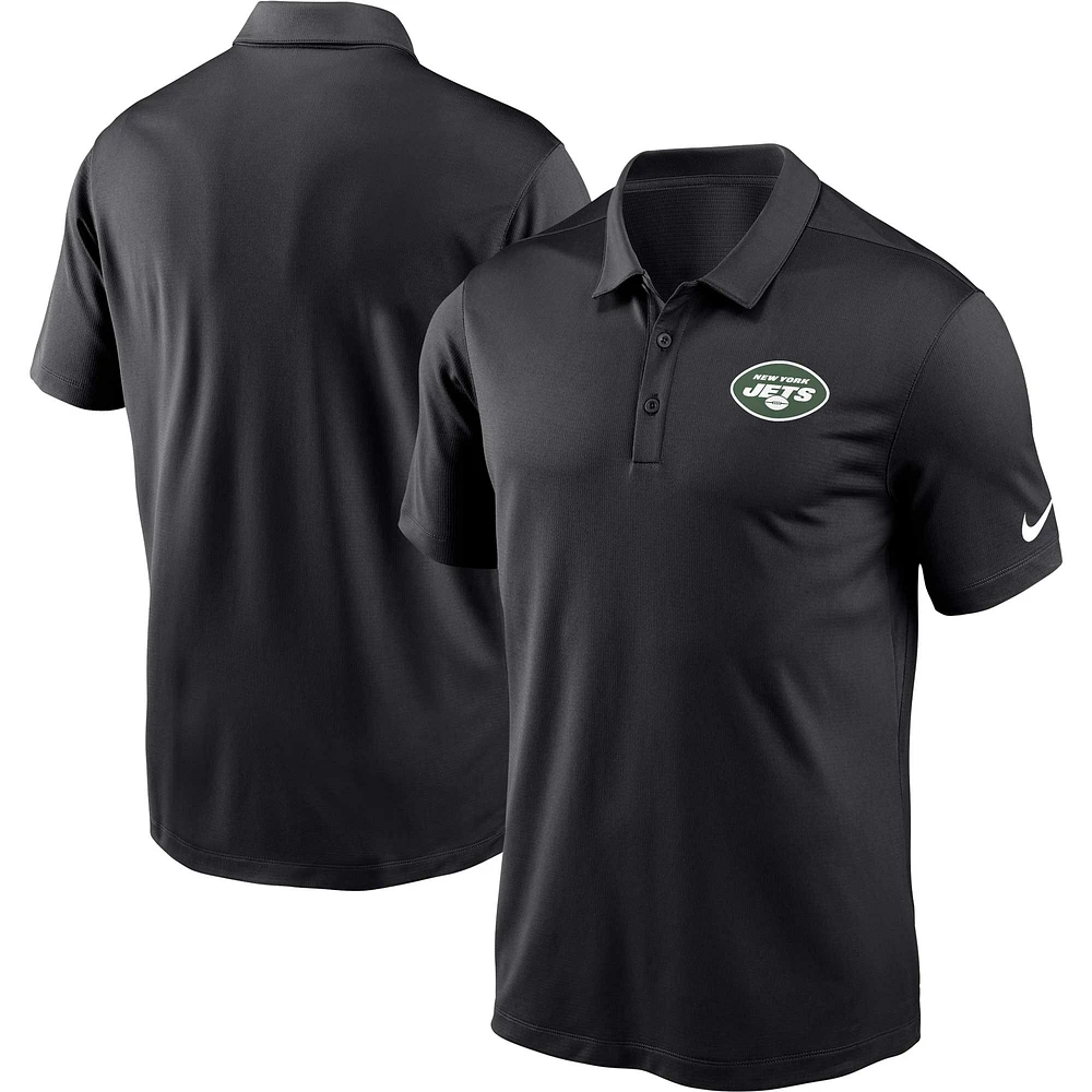 Men's Nike Black New York Jets Franchise Logo Performance Polo