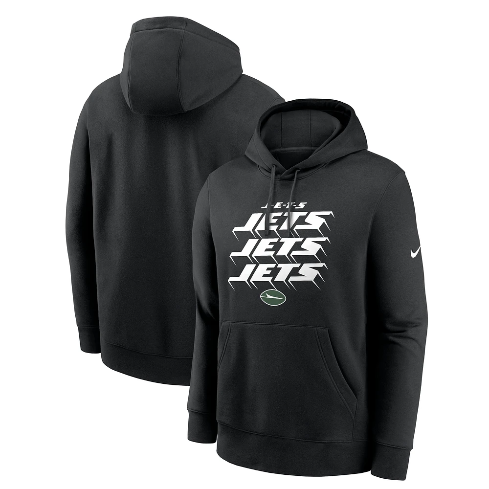 Sweat à capuche en polaire Nike noir New York Jets Hometown pour homme