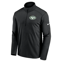 Men's Nike Black New York Jets Logo Pacer Performance Half-Zip Jacket