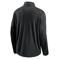 Men's Nike Black New York Jets Logo Pacer Performance Half-Zip Jacket