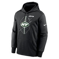 Men's Nike Black New York Jets Performance Fleece Pullover Hoodie