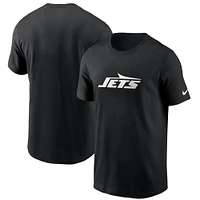 T-shirt Nike noir avec logo principal des New York Jets pour homme