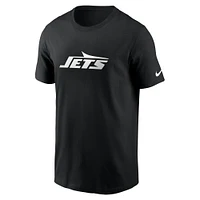 T-shirt Nike noir avec logo principal des New York Jets pour homme