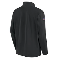 Men's Nike Black New York Jets Sideline Coach Half-Zip Jacket