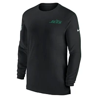 Men's Nike New York Jets Sideline Coach UV Performance Long Sleeve T-Shirt