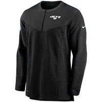 Veste de performance à demi-glissière anti-UV Nike New York Jets Sideline pour homme - Noir