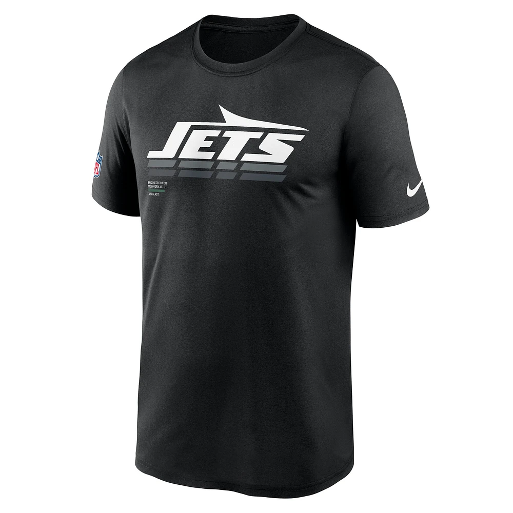 T-shirt Nike noir pour homme, motif légende des New York Jets