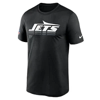 T-shirt Nike noir pour homme, motif légende des New York Jets