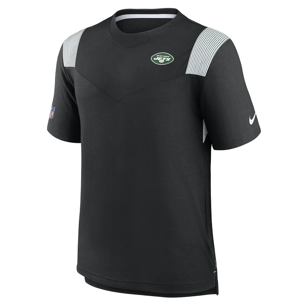 Men's Nike Black New York Jets Sideline Tonal Logo Performance Player T-Shirt