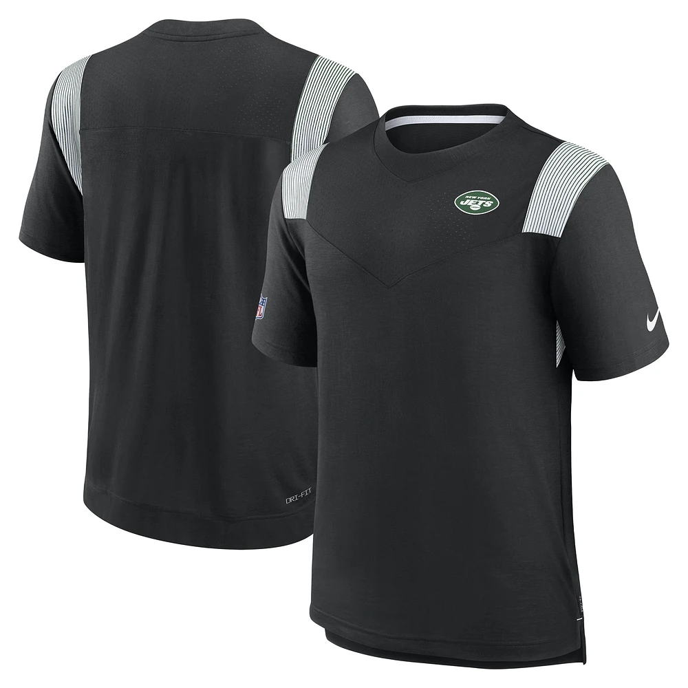 T-shirt Nike Performance Player pour homme avec logo ton sur la ligne de touche des New York Jets noir