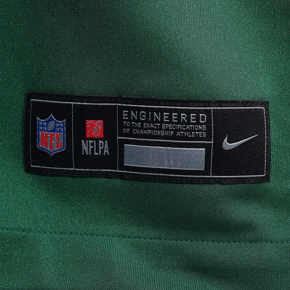 Maillot de match Nike Breece Hall Legacy vert New York Jets pour homme