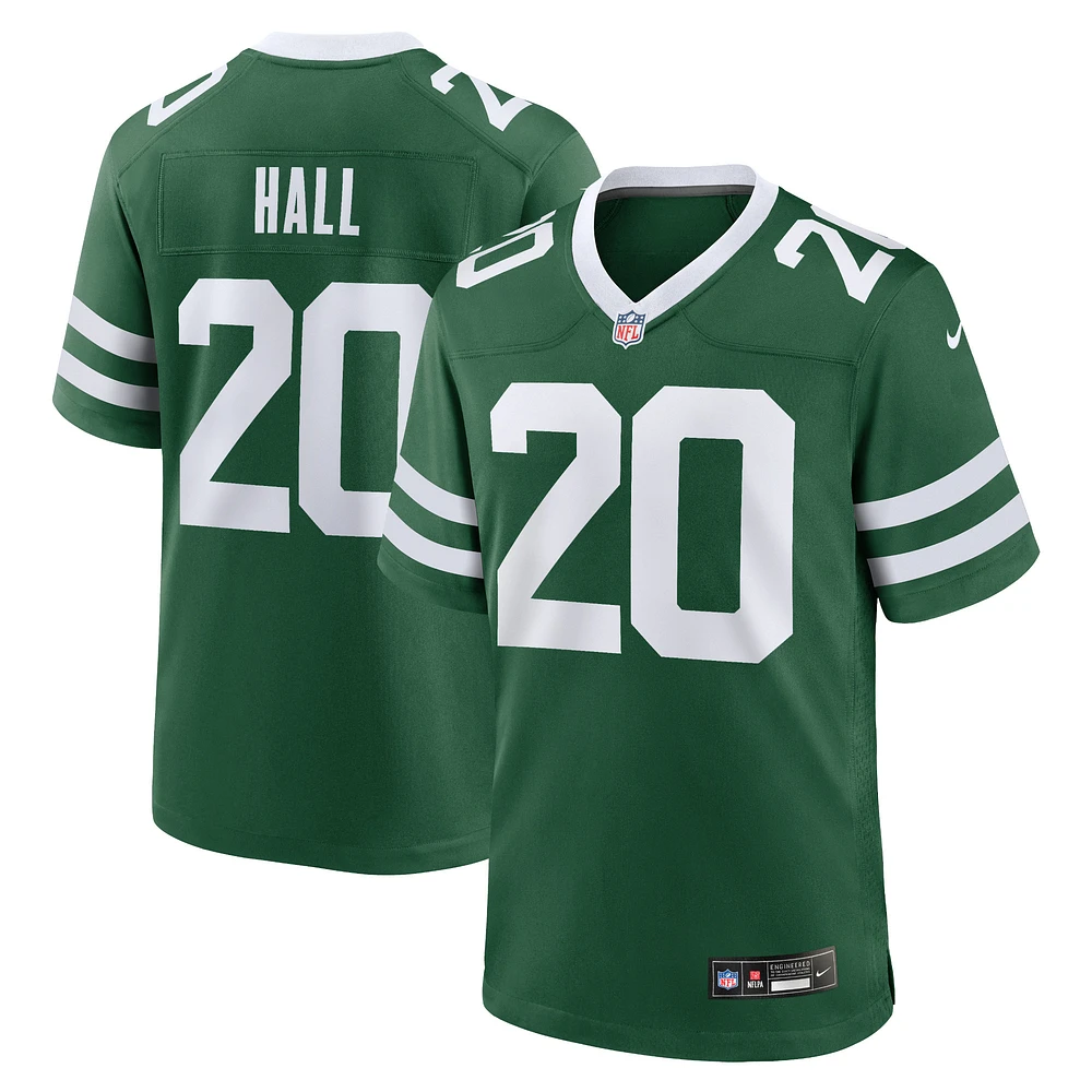 Maillot de match Nike Breece Hall Legacy vert New York Jets pour homme