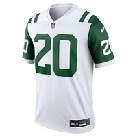Maillot Nike Breece Hall blanc pour homme des New York Jets, légende alternative