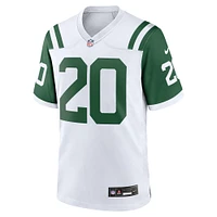 Maillot de jeu alternatif classique Nike Breece Hall pour hommes, blanc, New York Jets