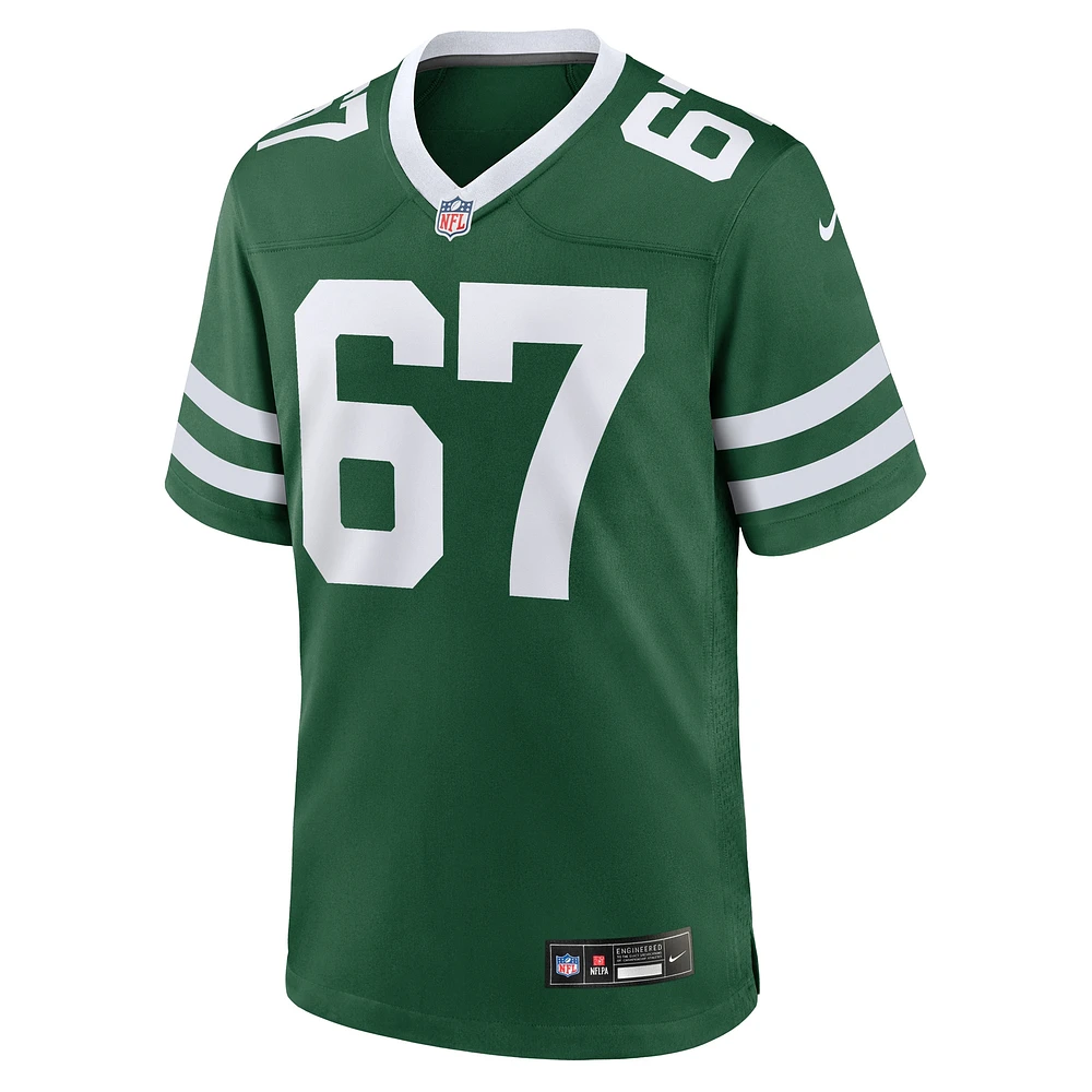 Maillot de match Nike Carter Warren Legacy Green New York Jets pour homme