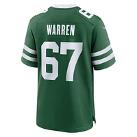 Maillot de match Nike Carter Warren Legacy Green New York Jets pour homme