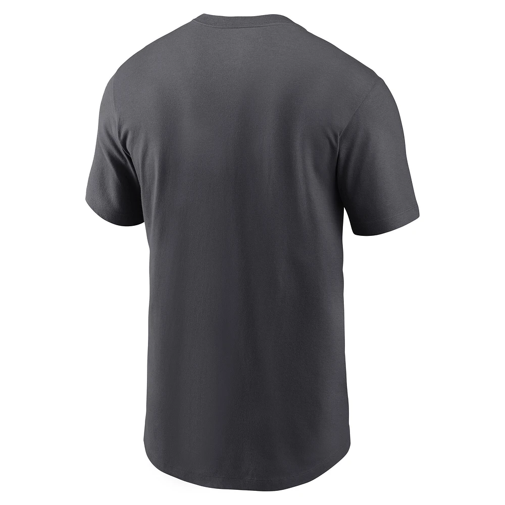 Men's Nike Charcoal New York Jets Rewind Stack Essential T-Shirt