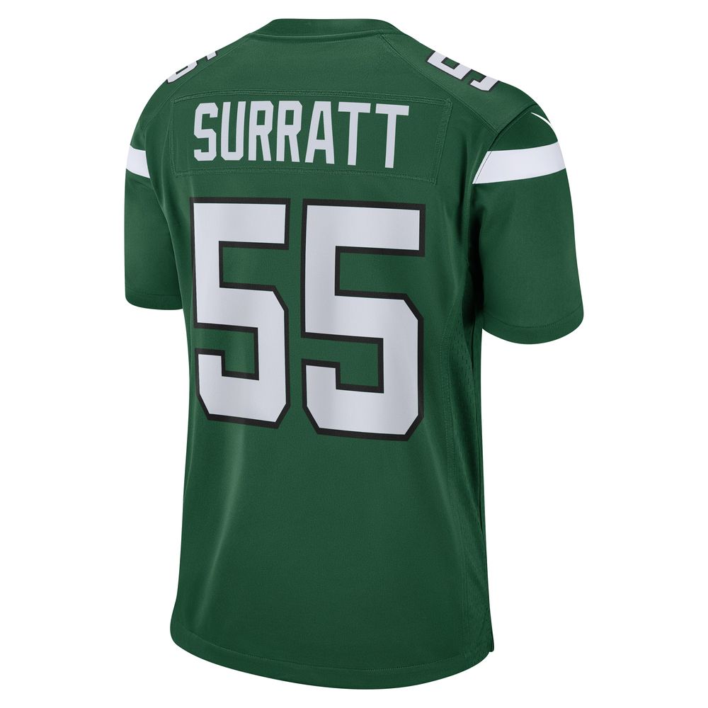 Men's Nike Chazz Surratt Gotham Green New York Jets Game Player Jersey