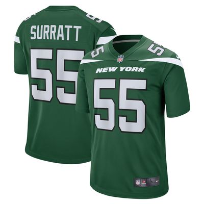 Men's Nike Chazz Surratt Gotham Green New York Jets Game Player Jersey