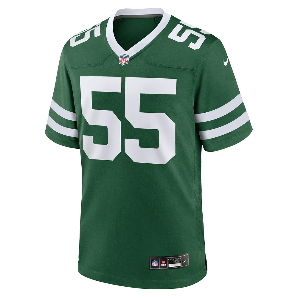 Maillot de jeu d'équipe Nike Chazz Surratt Legacy Green New York Jets pour homme