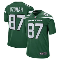 Maillot de match joueur Nike C.J. Uzomah Gotham vert New York Jets pour homme