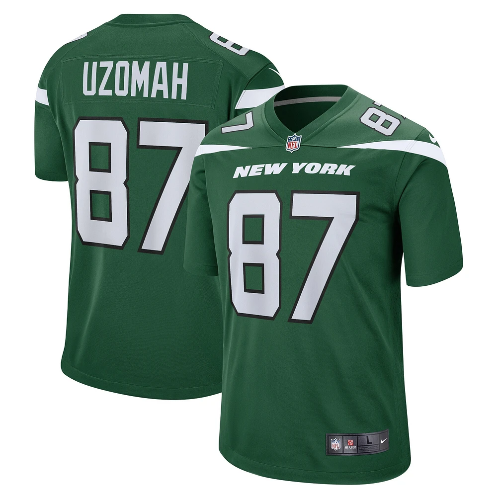 Maillot de match joueur Nike C.J. Uzomah Gotham vert New York Jets pour homme