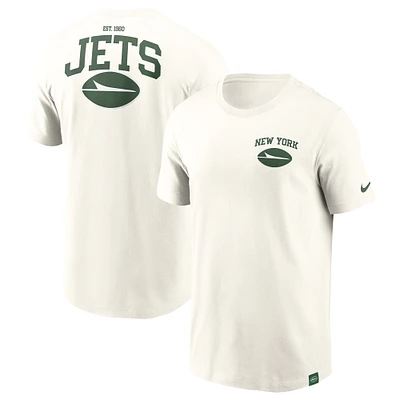 T-shirt essentiel Nike crème New York Jets Blitz pour hommes